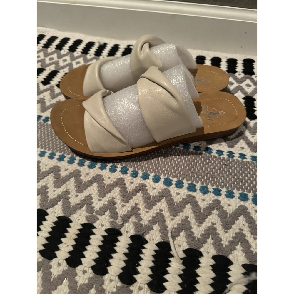 Corkys Size Cream With A Twist Slide Sandals Size 9 Brand New - Picture 2 of 3